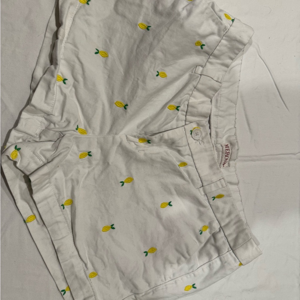 Merona Kids White Shorts with Lemon Pattern
